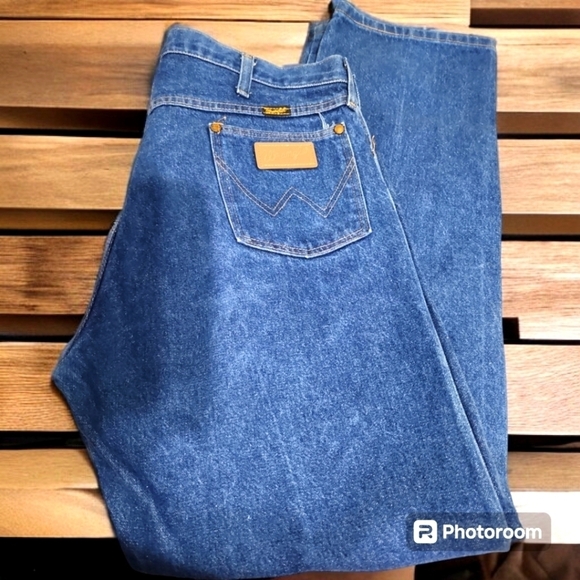 Stylish Vintage Blue Denim Wrangler Jeans - Excellent Condition Size 34*30 - Picture 9 of 12